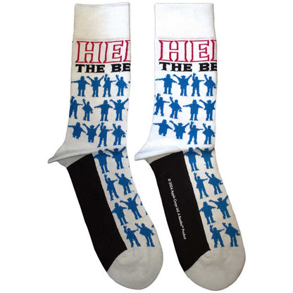 THE BEATLES Unisex Ankle Socks, Help Silhouettes Repeat