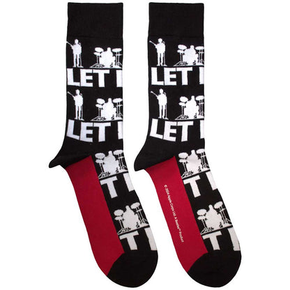 THE BEATLES Unisex Ankle Socks, Let It Be Silhouettes Repeat