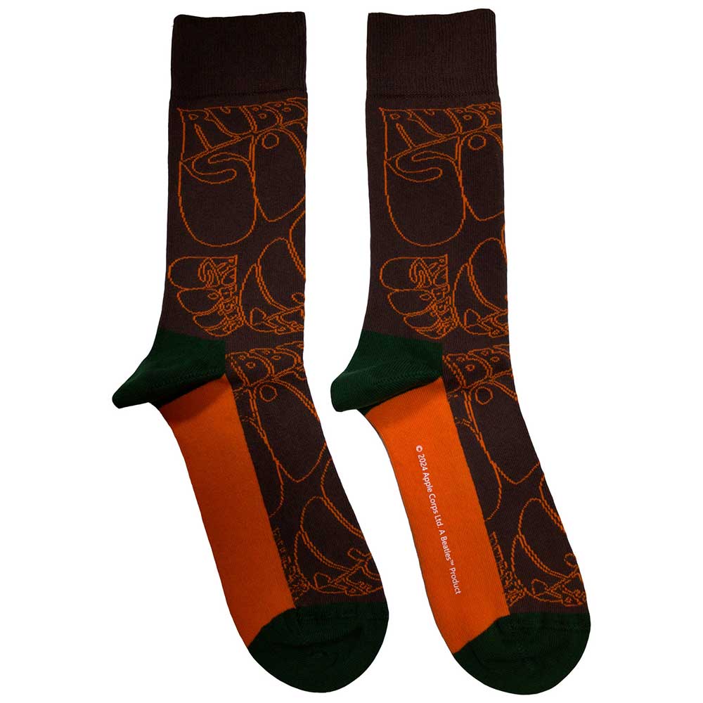 THE BEATLES Unisex Ankle Socks, Rubber Soul Text Outlines Repeat