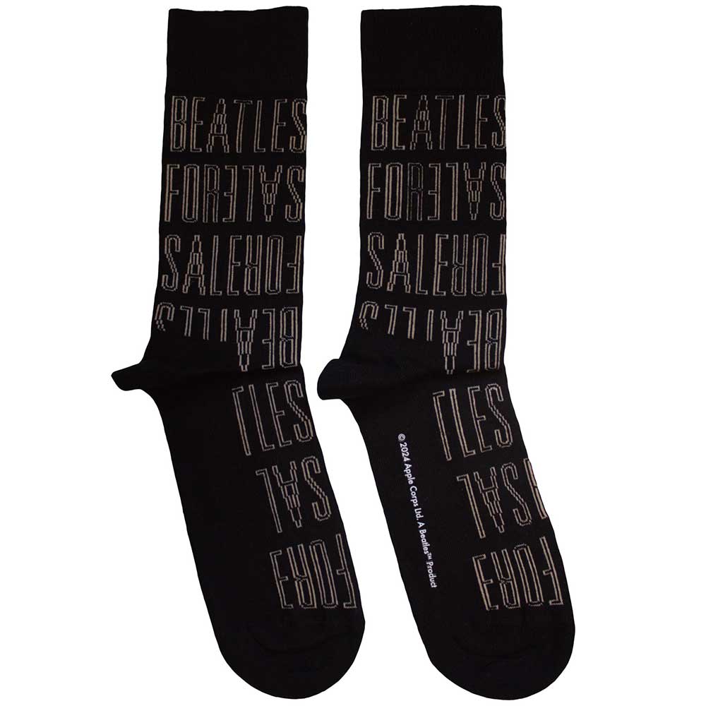 The Beatles Unisex Ankle Socks — For Sale Text Outlines Repeat