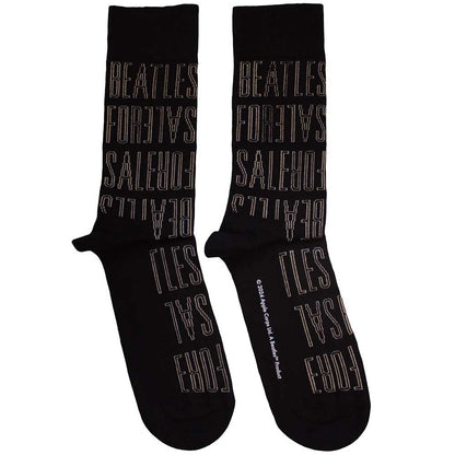 THE BEATLES Unisex Ankle Socks, For Sale Text Outlines Repeat