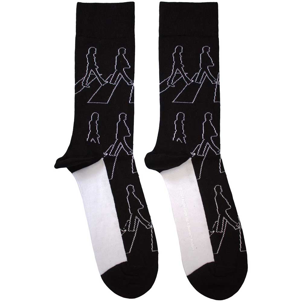 THE BEATLES Unisex Ankle Socks, Abbey Road Outlines