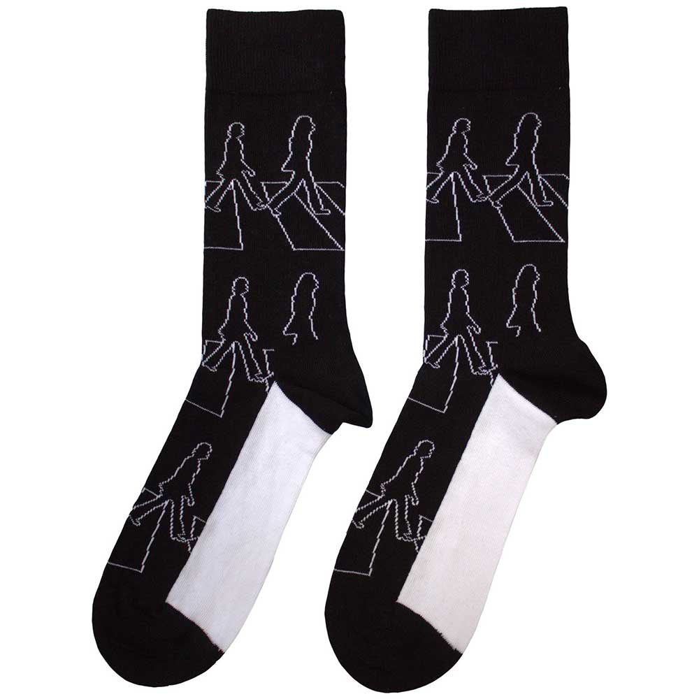 THE BEATLES Unisex Ankle Socks, Abbey Road Outlines