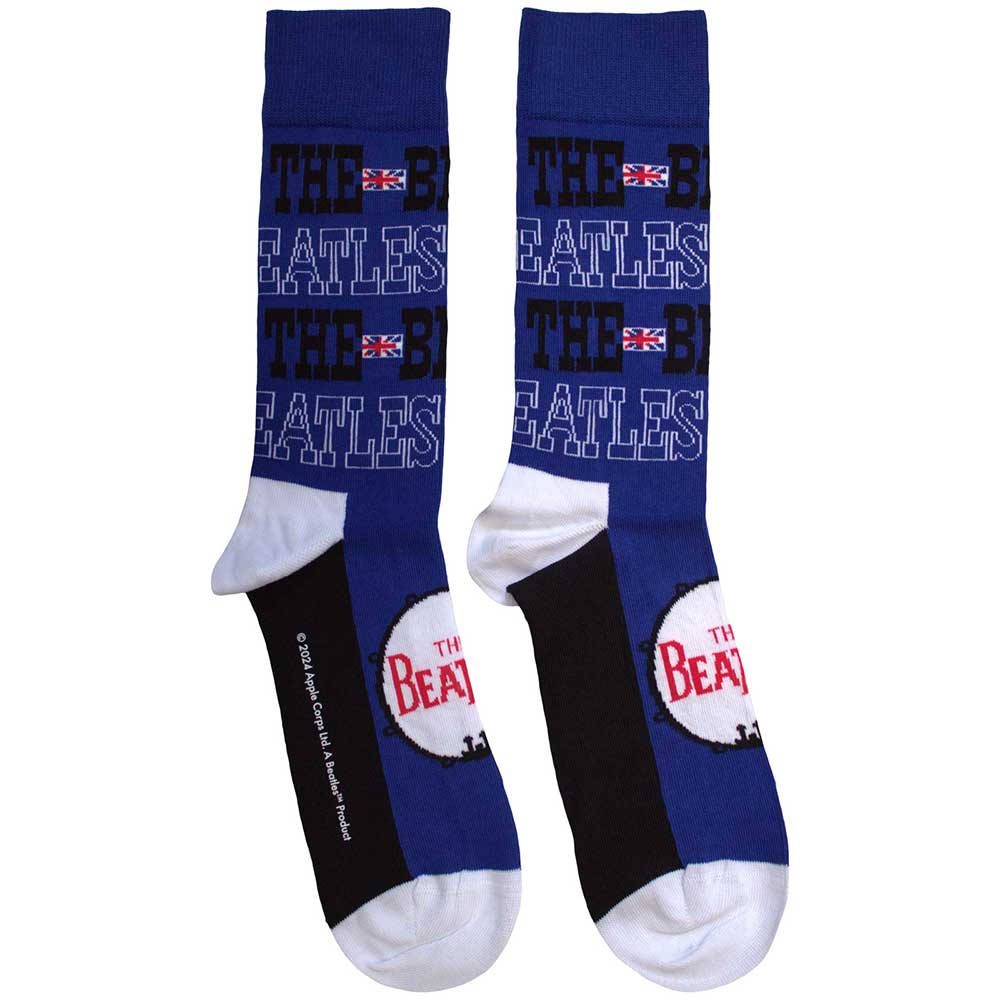 THE BEATLES Unisex Ankle Socks, Budokan Poster & Drum Logo