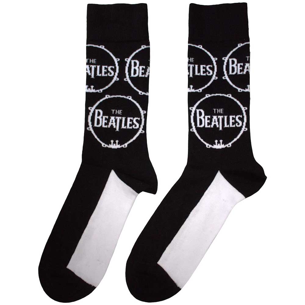 THE BEATLES Unisex Ankle Socks, Drum Logo Repeat