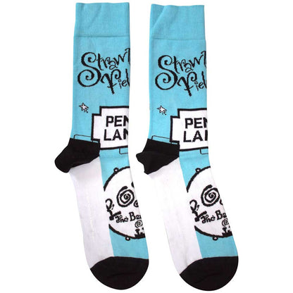 THE BEATLES Unisex Ankle Socks, Strawberry Fields/penny Lane