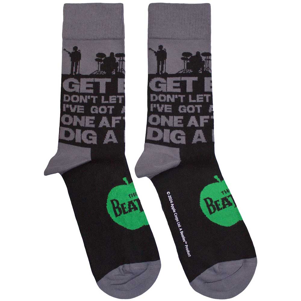 THE BEATLES Unisex Ankle Socks, Rooftop Silhouettes & Apple