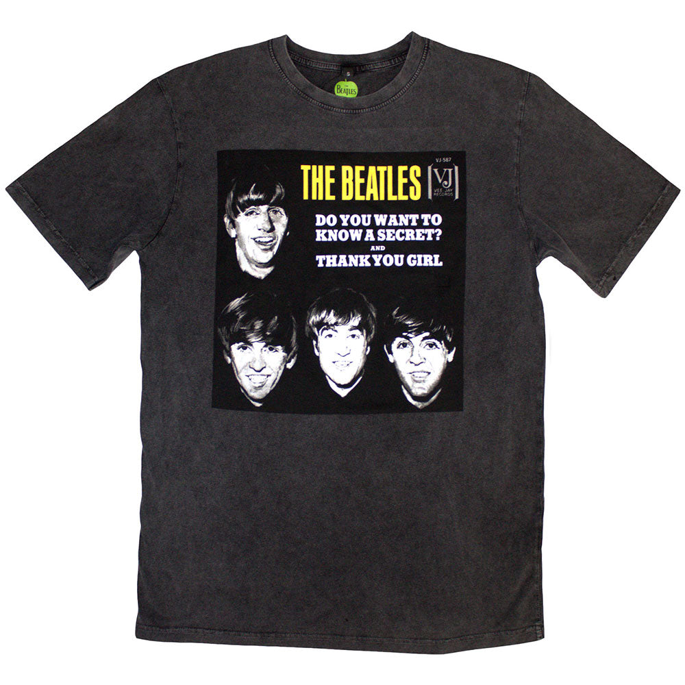 THE BEATLES Stone Wash T-Shirt, VJ Secret Sleeve