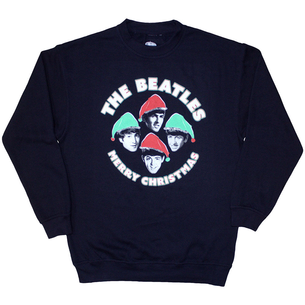The Beatles Xmas Hats Sweatshirt
