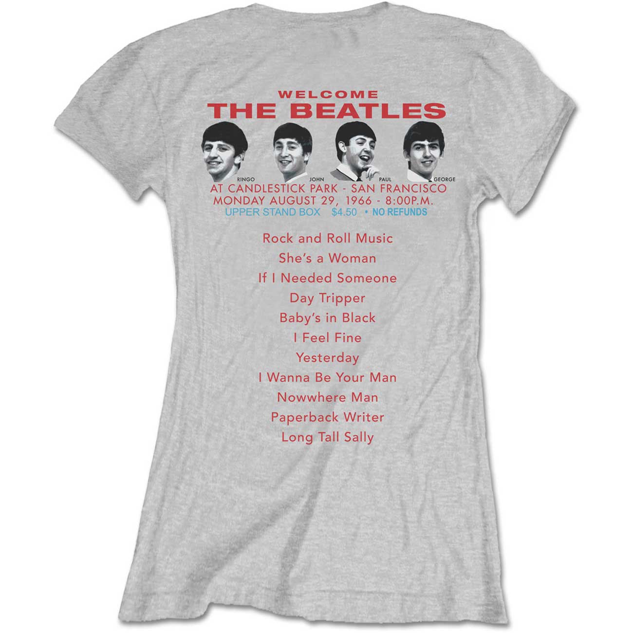 THE BEATLES T-Shirt for Ladies, Candlestick Park