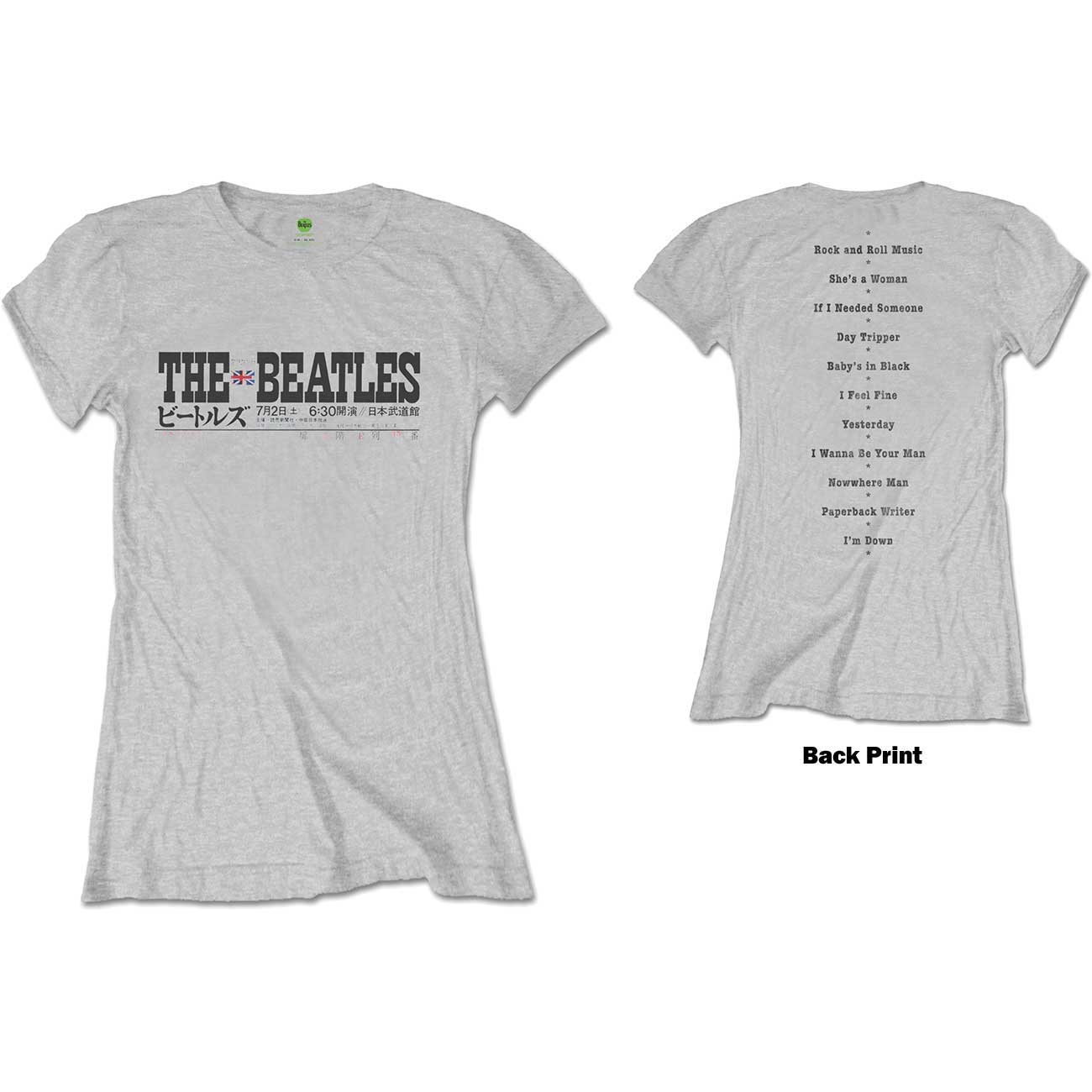 THE BEATLES T-Shirt for Ladies, Budokan Set List