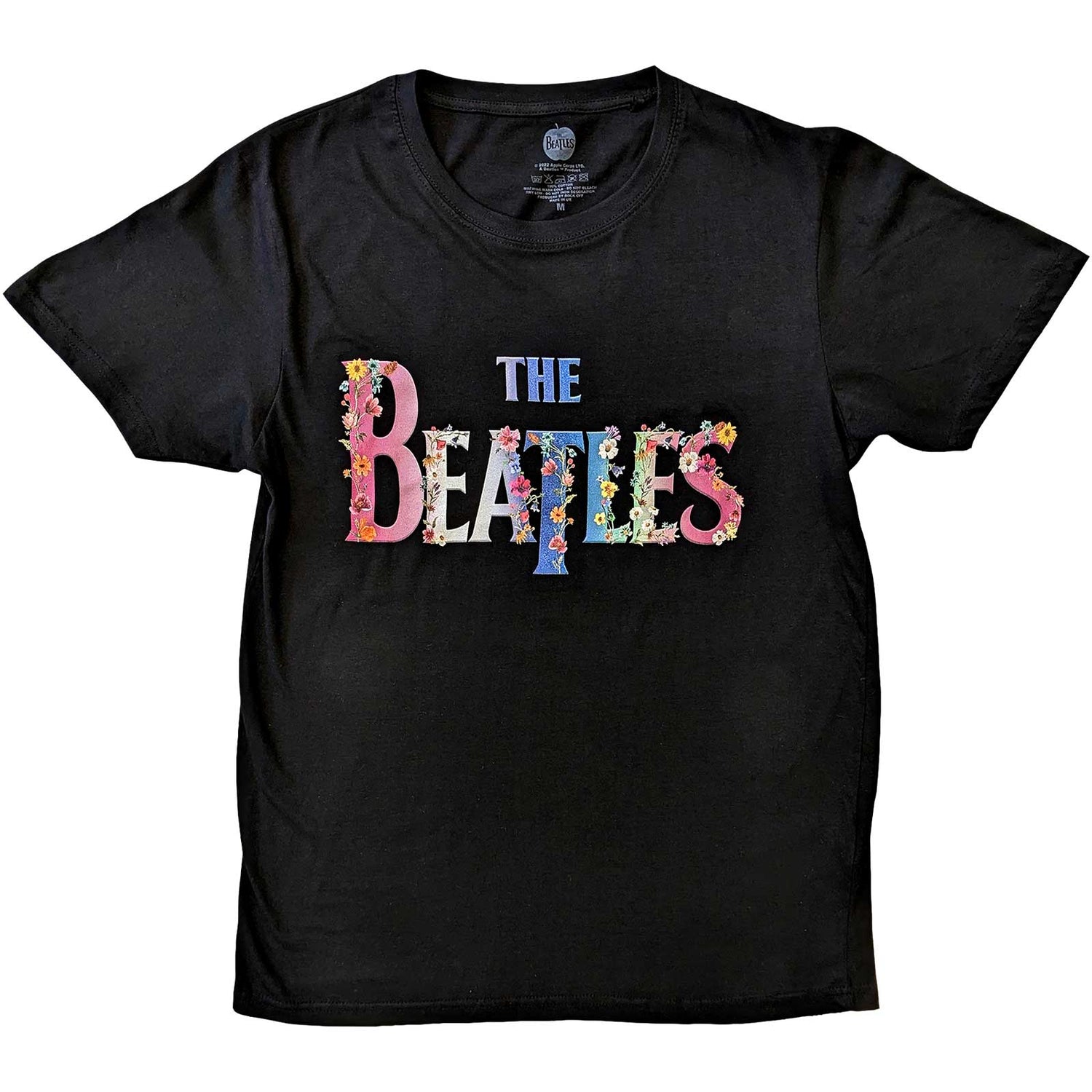 THE BEATLES Attractive T-Shirt, Floral Logo