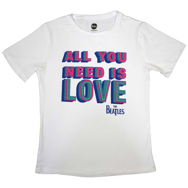 THE BEATLES Attractive Ladies T-Shirt, All You Need Is Love
