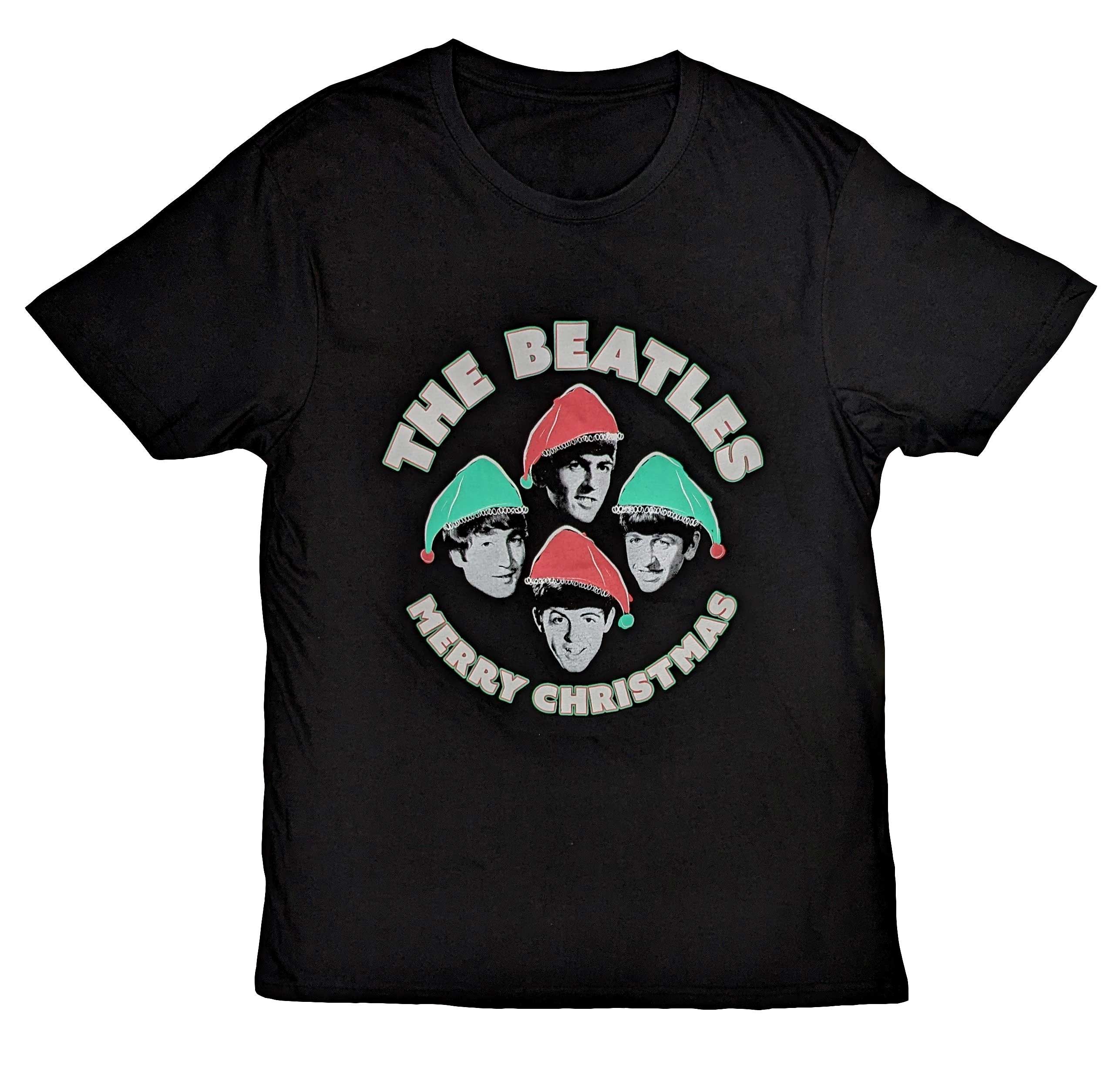 THE BEATLES Attractive T-Shirt, Xmas Hats