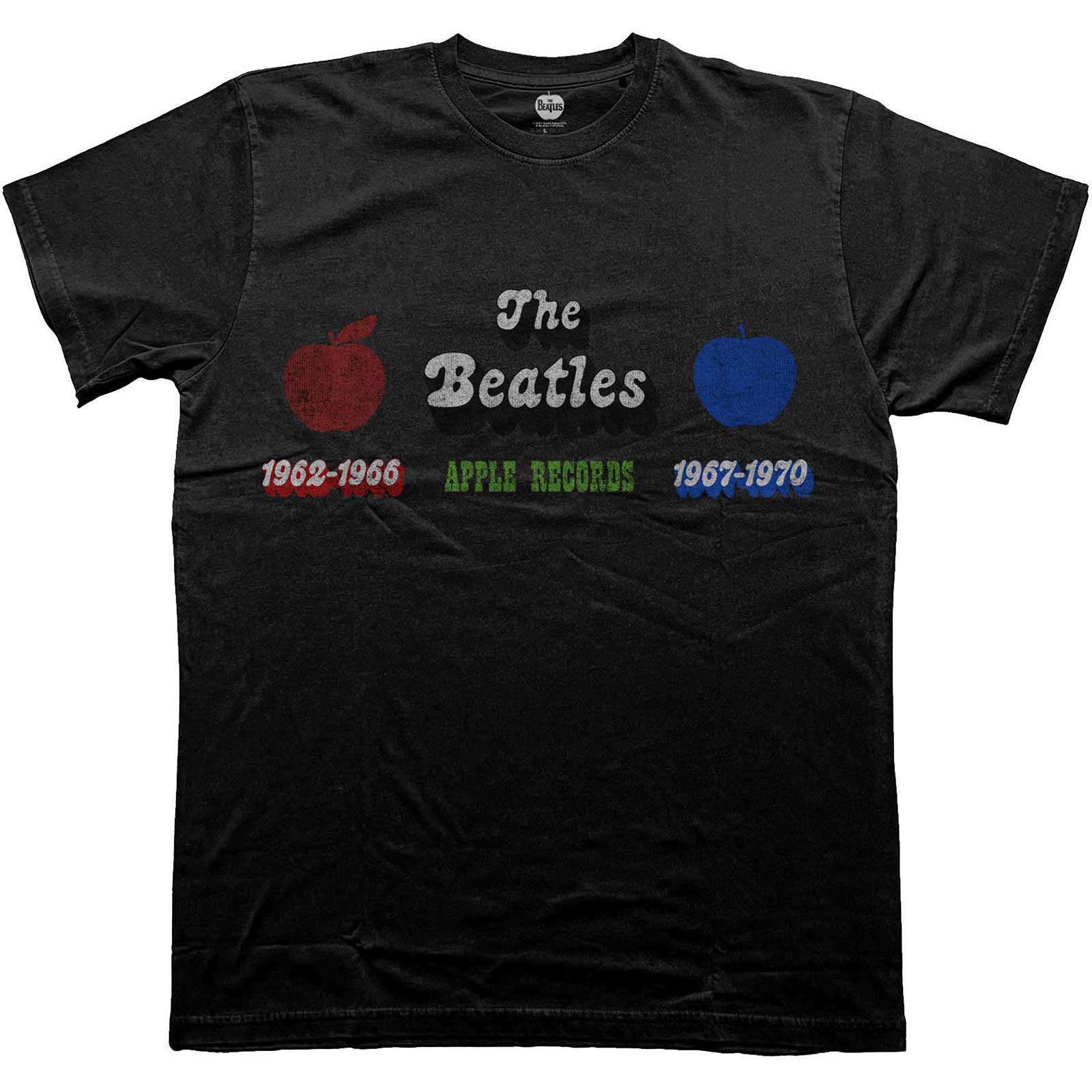 THE BEATLES Attractive T-Shirt, Apple Years Red &amp; Blue