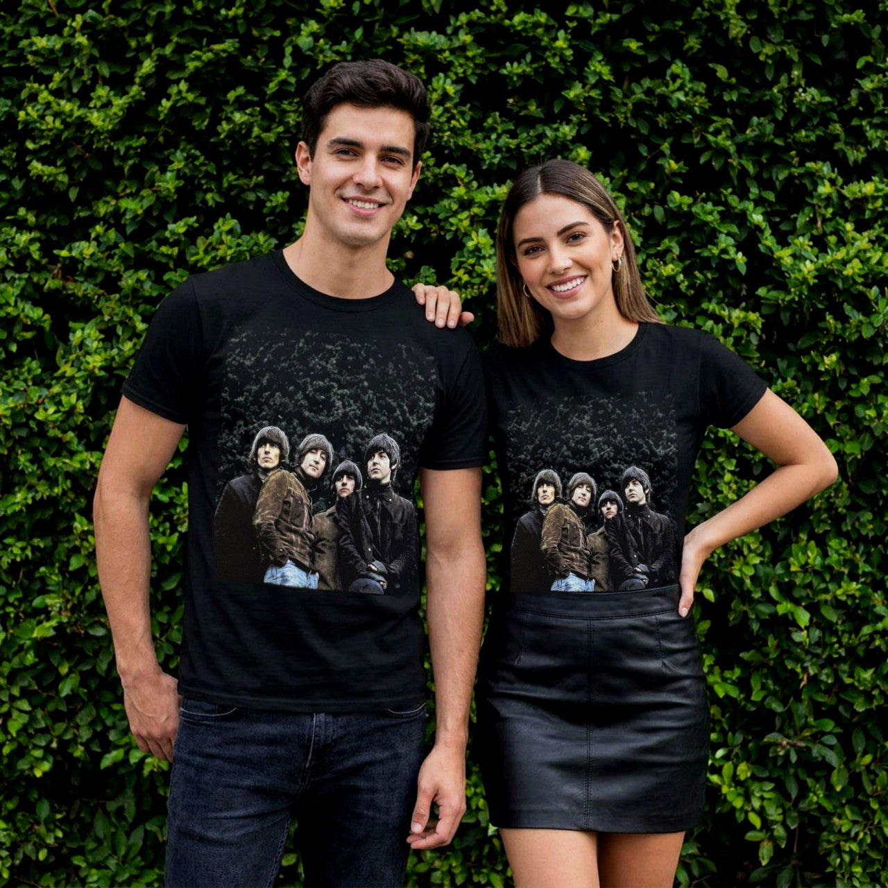 THE BEATLES Attractive T-Shirt, Rubber Soul Photo