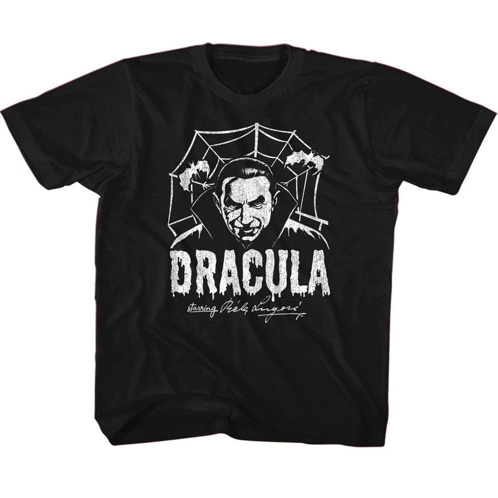 BELA LUGOSI Eye-Catching T-Shirt, BELA LUGOSI CREEPY WEB MONOCHROME