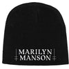 MARILYN MANSON Attractive Beanie Hat, Logo