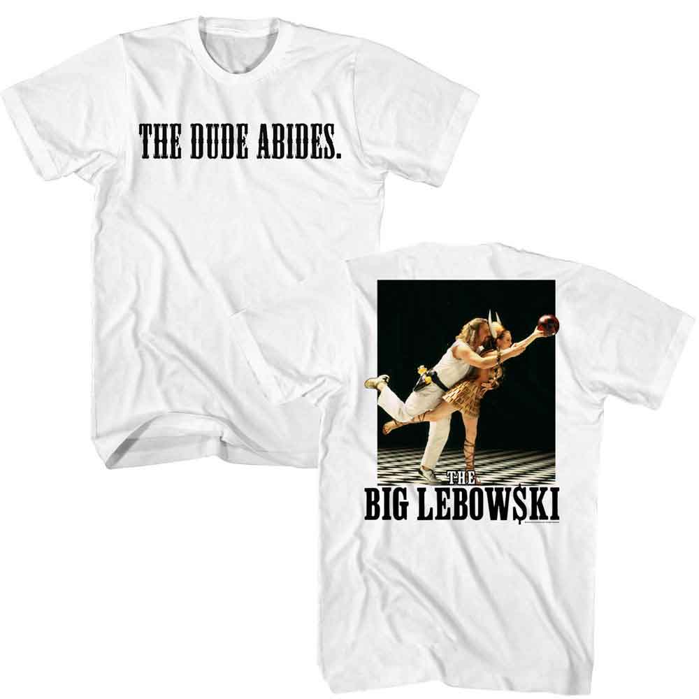 THE BIG LEBOWSKI Famous T-Shirt, THE DUDE ABIDES