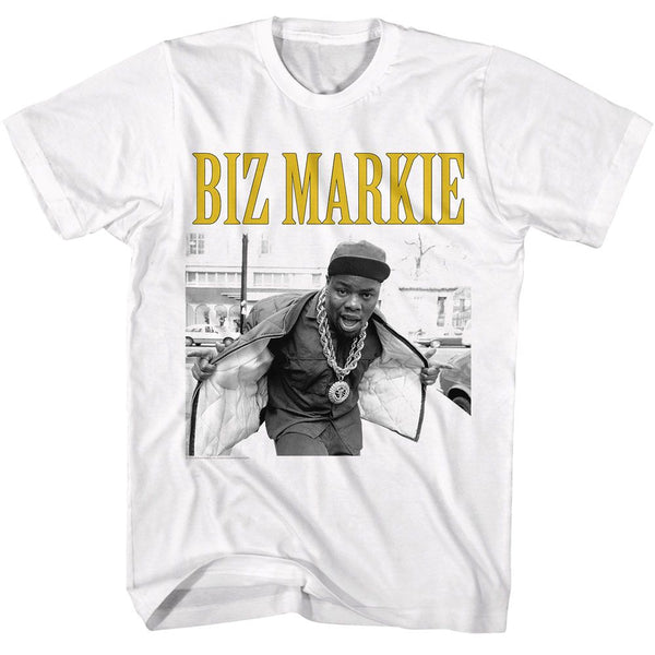 BIZ MARKIE Eye-Catching T-Shirt, Open Jacket