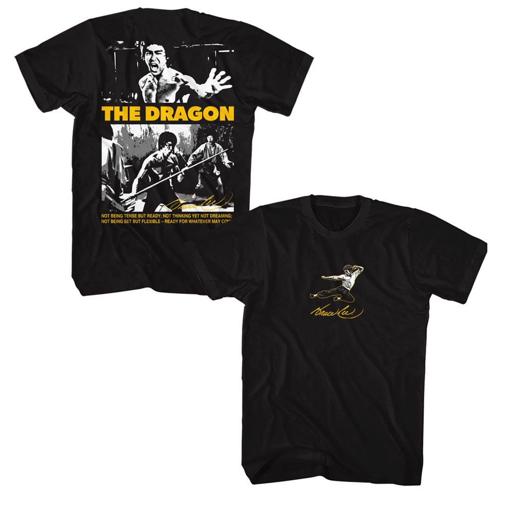 BRUCE LEE Glorious T-Shirt, Be Ready Front And Back