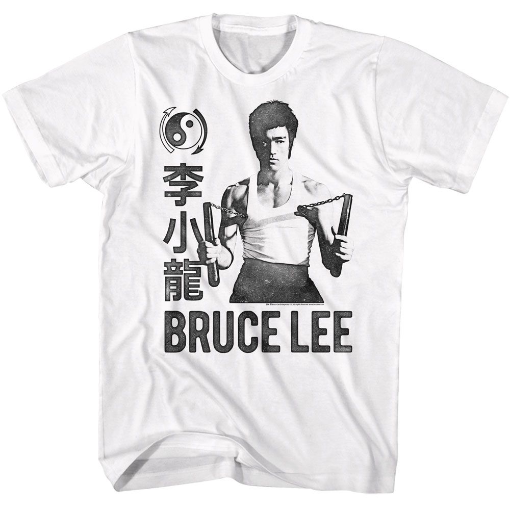 BRUCE LEE Eye-Catching T-Shirt, MONOCHROME STACKING