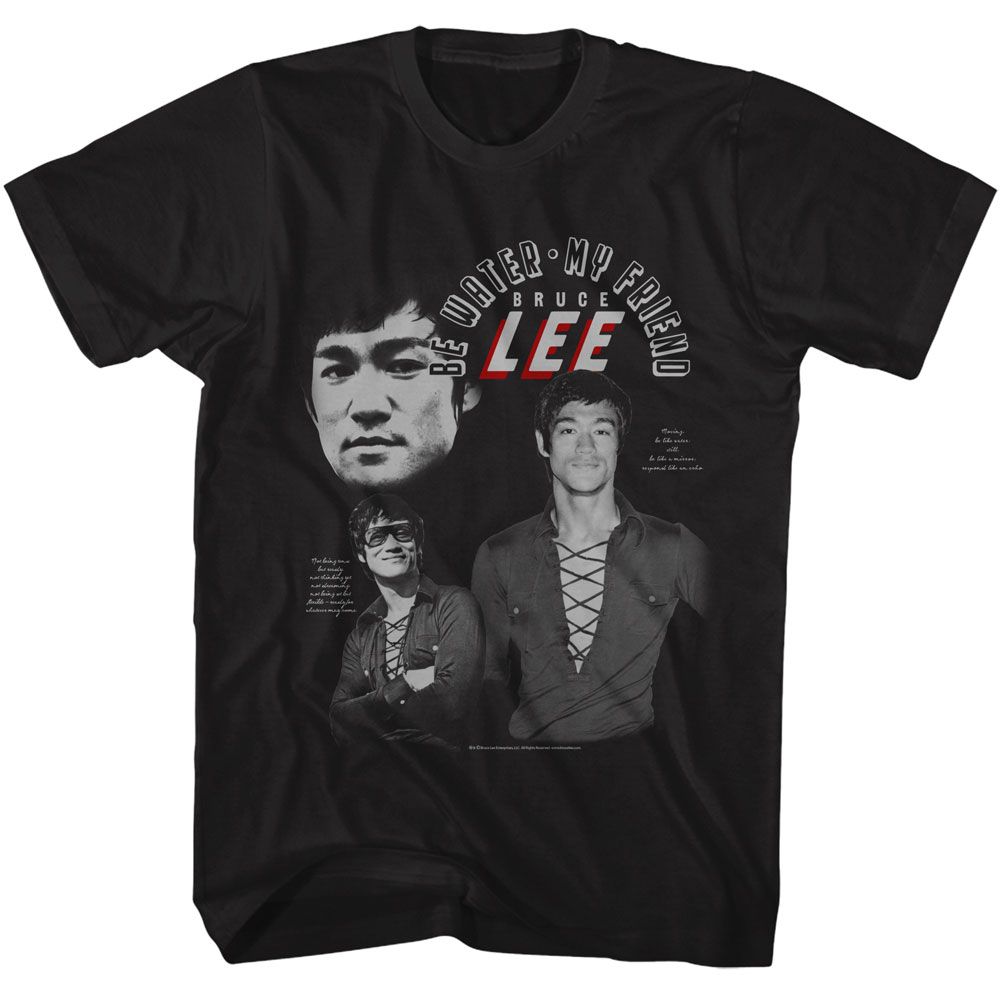 BRUCE LEE Eye-Catching T-Shirt, BE WATER