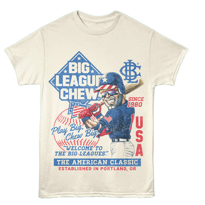 BIG LEAGUE CHEW Eye-Catching T-Shirt, USA SLUGGER