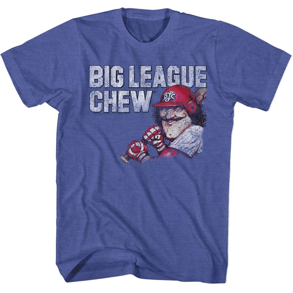 BIG LEAGUE CHEW Eye-Catching T-Shirt, Moustache Distressed