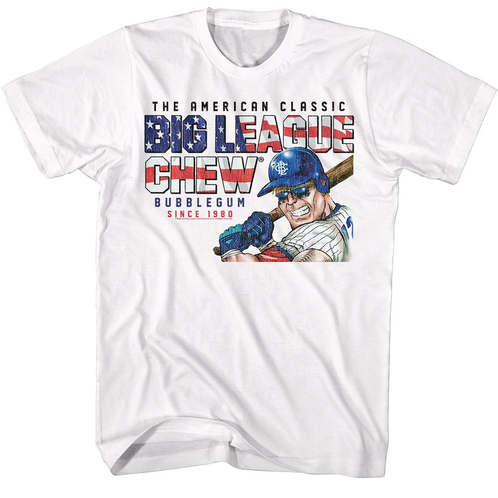 BIG LEAGUE CHEW Eye-Catching T-Shirt, America Text