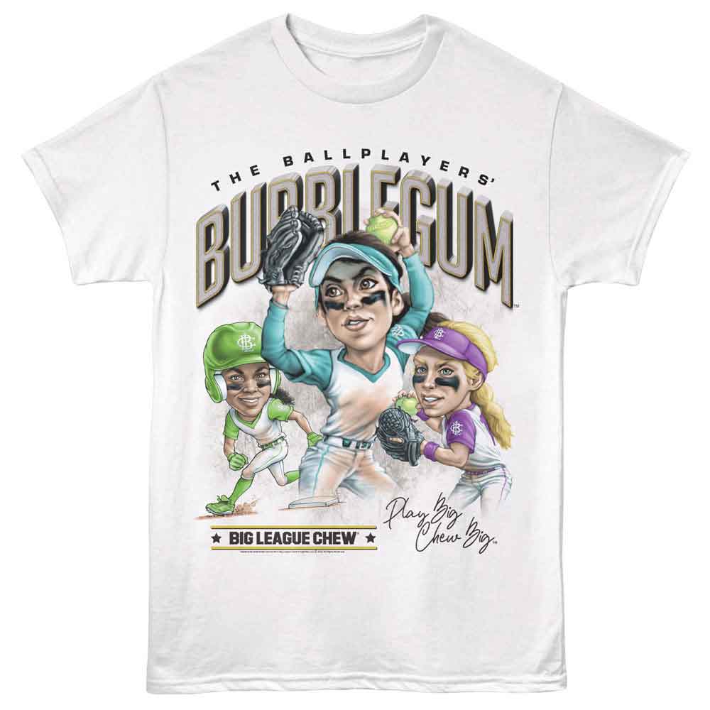 BIG LEAGUE CHEW Eye-Catching T-Shirt, SOFT BALLPLAYERS