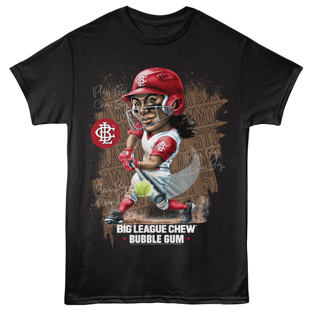 BIG LEAGUE CHEW Eye-Catching T-Shirt, STRAWBERRY SOFTBALL