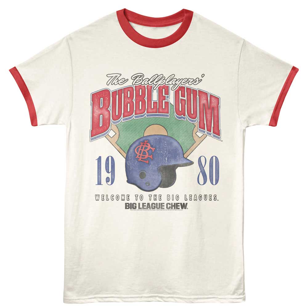 BIG LEAGUE CHEW Ringer T-Shirt, HELMET AND DIAMOND