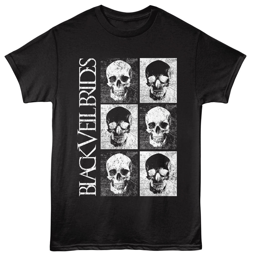 Black t-shirt with skull design and &