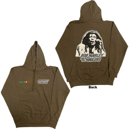 BOB MARLEY Attractive Hoodie, One Love Wailers Mic Photo