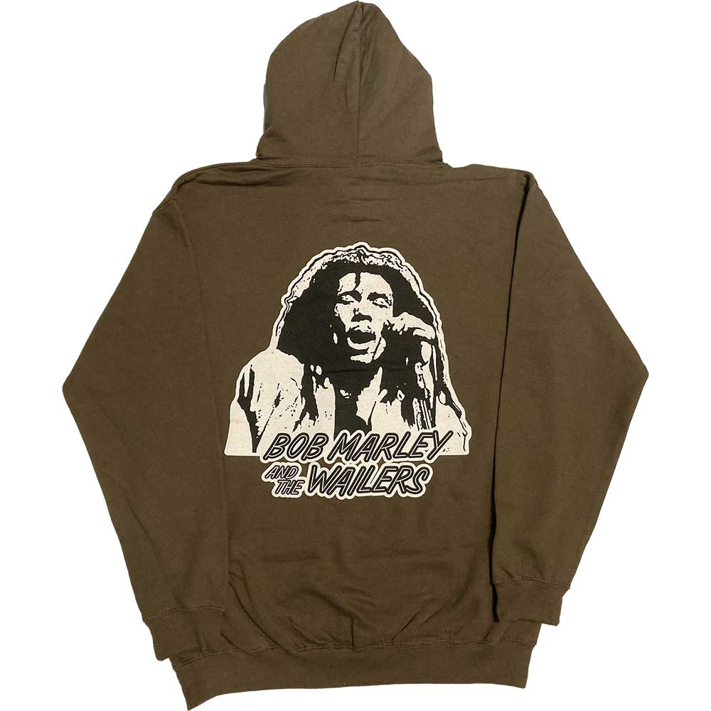 BOB MARLEY Attractive Hoodie, One Love Wailers Mic Photo