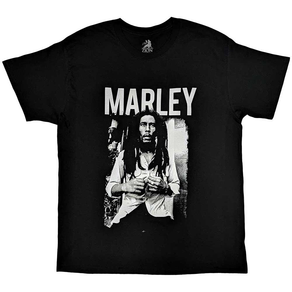 BOB MARLEY Attractive T-Shirt, Black & White