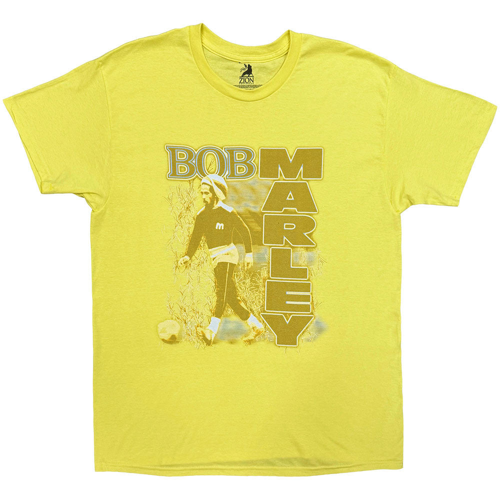 BOB MARLEY Attractive T-shirt, Football on Yellow