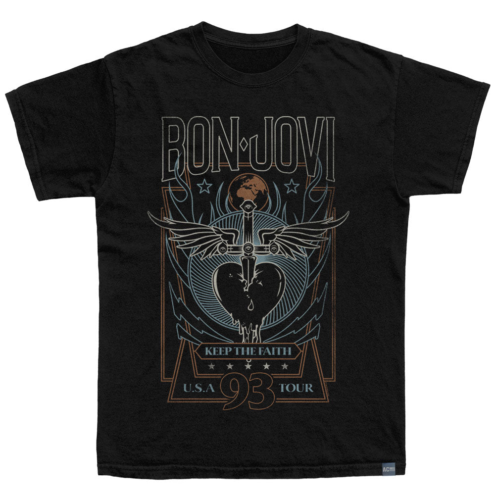 BON JOVI Made in USA T-Shirt, 93 TOUR