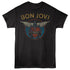 Black t-shirt with Bon Jovi logo featuring wings and &