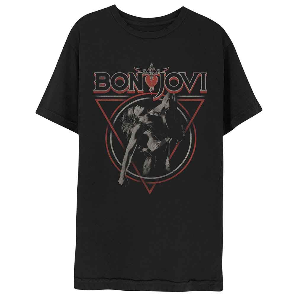 BON JOVI Attractive T-shirt, Triangle Overlap