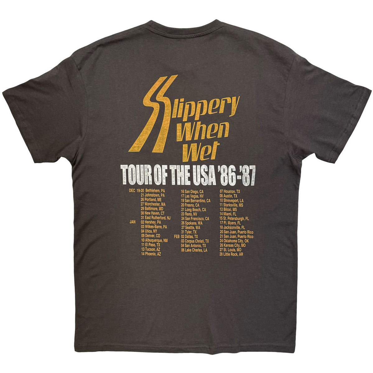 BON JOVI Attractive T-shirt, Slippery When Wet Tour &
