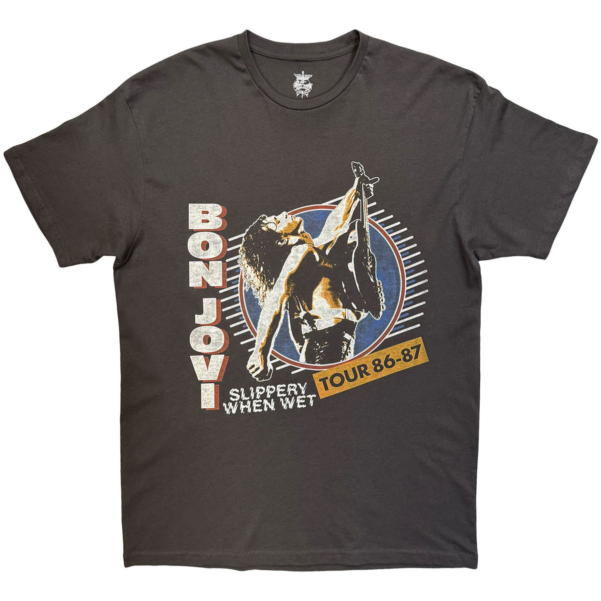 BON JOVI Attractive T-shirt, Slippery When Wet Tour &