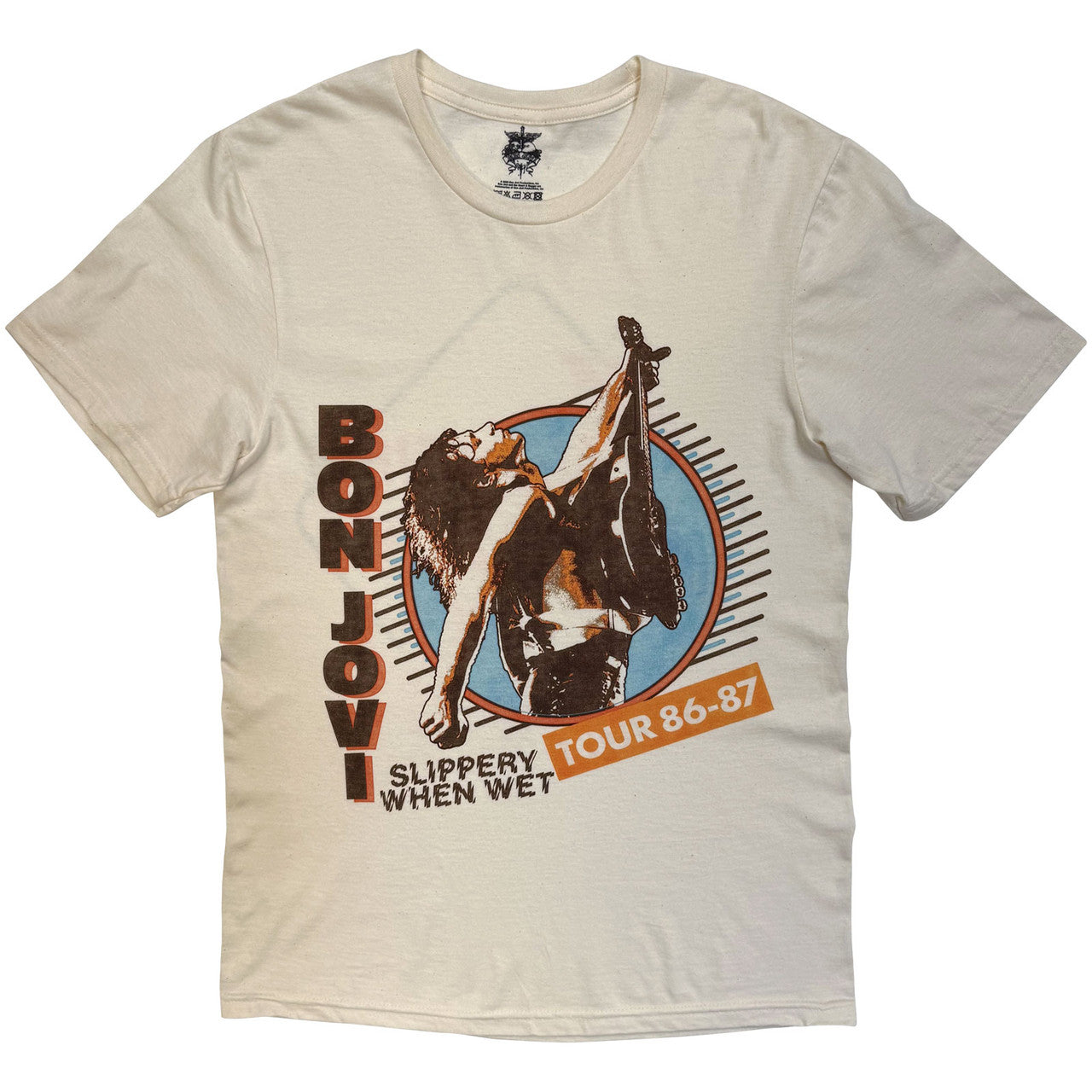 BON JOVI Attractive T-shirt, Slippery When Wet Tour &