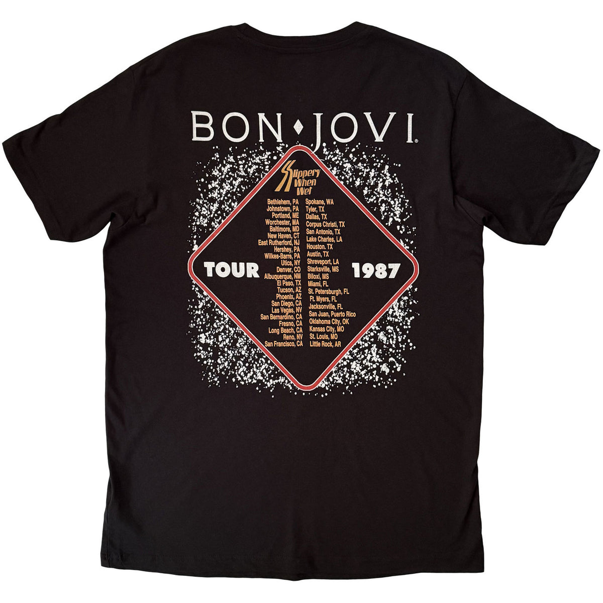 BON JOVI Attractive T-shirt, Slippery When Wet &