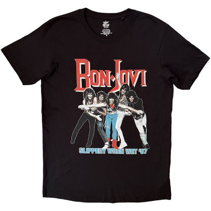 BON JOVI Attractive T-shirt, Slippery When Wet &