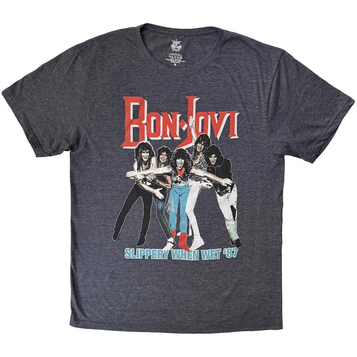 BON JOVI Attractive T-shirt, Slippery When Wet Tour &