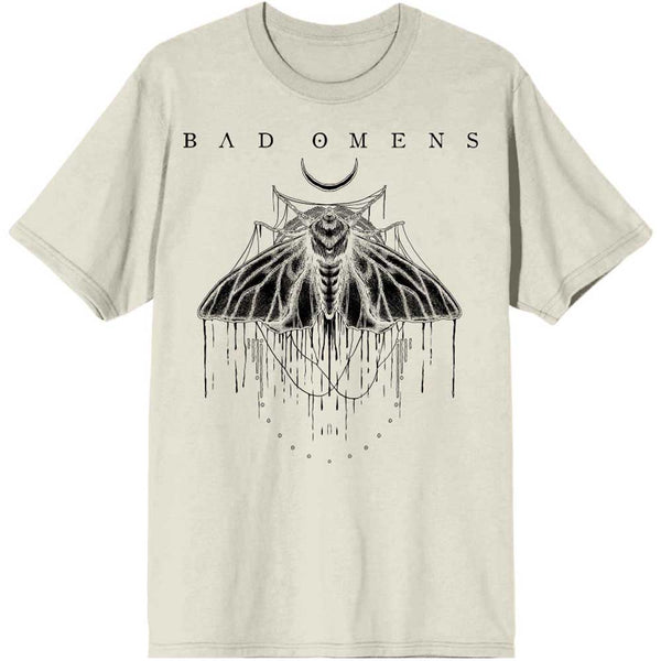 BAD OMENS Attractive T-Shirt, Moth on White