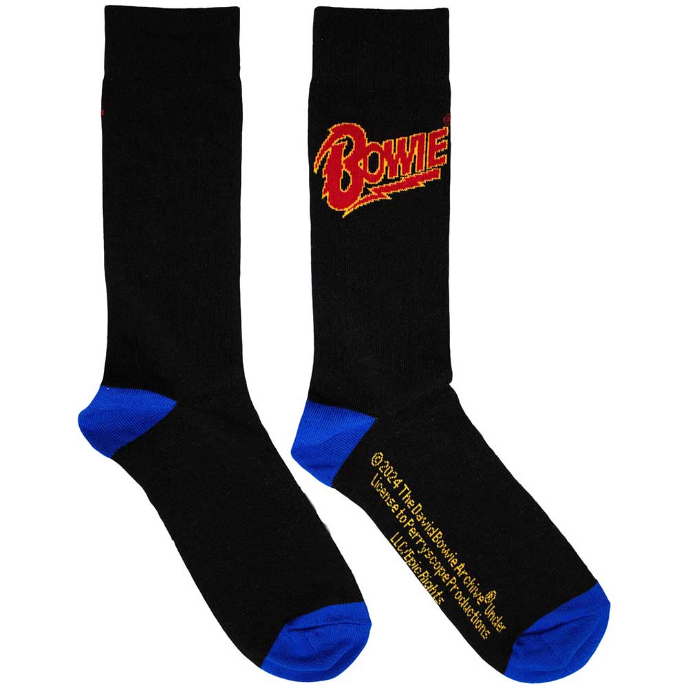 DAVID BOWIE Unisex Ankle Socks, Logo Blue Contrast