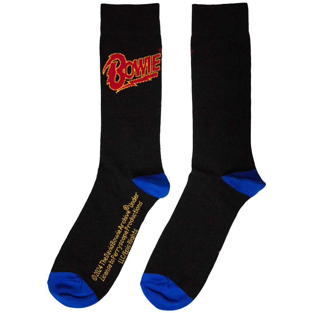 DAVID BOWIE Unisex Ankle Socks, Logo Blue Contrast